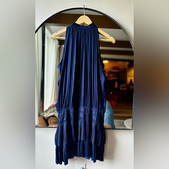 Anthropologie CURRENT AIR | Cara sleeveless Pleated Mini dress | size Large - Picture 11 of 11